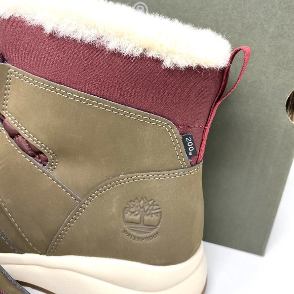 Timberland WOMEN‘S Size 8.5 TB 0A2CR2 901 BOROUGHS PROJECT PULL ON BOOTS Olive - Picture 6 of 11